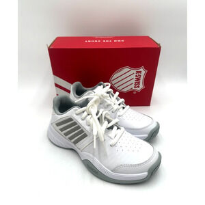 K-Swiss COURT EXPRESS Highrise Women's Athletic Shoe NEW Sz 6.5 US White/Silver